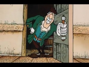 Create meme: treasure island cartoon doctor Livesey, treasure island cartoon in 1988 Dr. Livesey, treasure island Dr Livesey