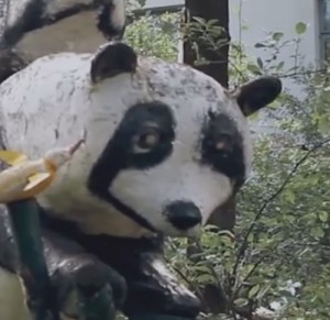 Создать мем: giant panda, панда, Понурая панда