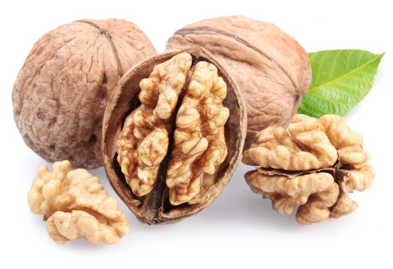 Create meme: walnut, walnut fruit, walnut on white background
