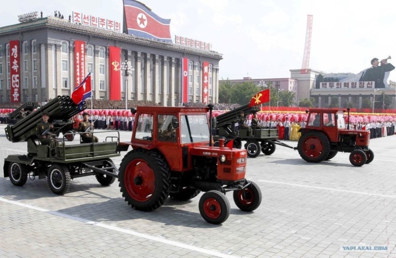 Create meme: the army of North Korea, the DPRK , combat tractors of the DPRK