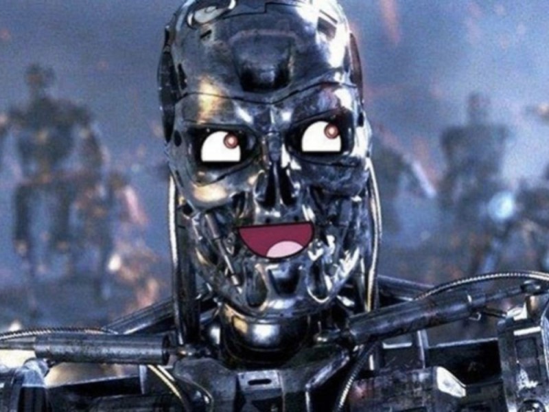 Create meme: robot terminator, terminator , terminator rise of the machines