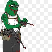 Create meme: the frog Pepe with a shotgun, the frog Pepe weapons, rare pepe