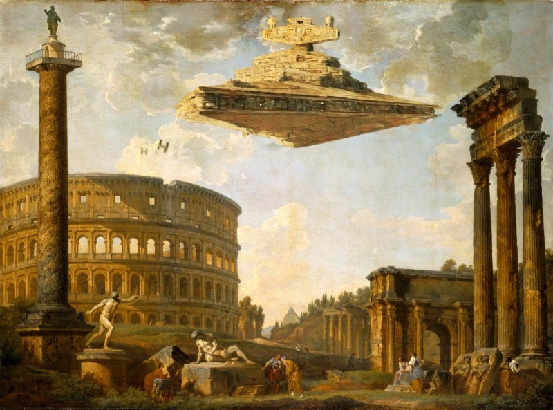 Create meme: Giovanni Paolo Panini Colosseum, ancient Rome , roman capriccio: the pantheon and other monuments