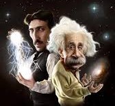 Create meme: albert einstein art, Einstein's theory , Nikola Tesla 