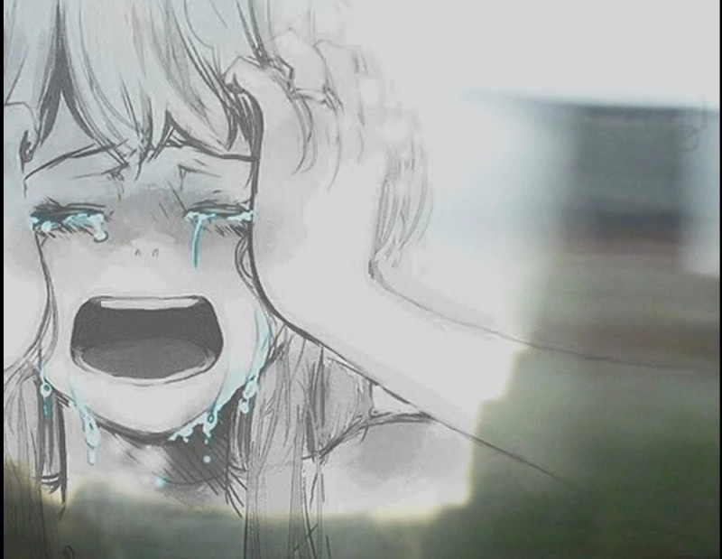 Create meme: anime girls in tears, crying girl anime, crying anime girls