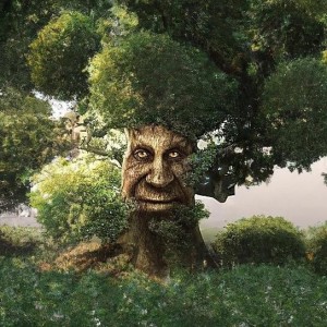 Create meme: figure, living tree