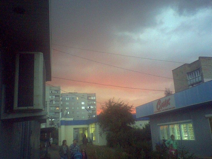 Create meme: the sky is in smoke over the city, furniture , thunderstorm in surgut