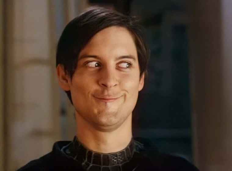 Create meme: Spider-Man, Tobey Maguire smile, meme Tobey Maguire 