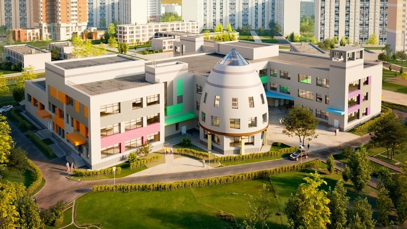 Create meme: a new kindergarten, kindergarten facade, the best schools in Moscow