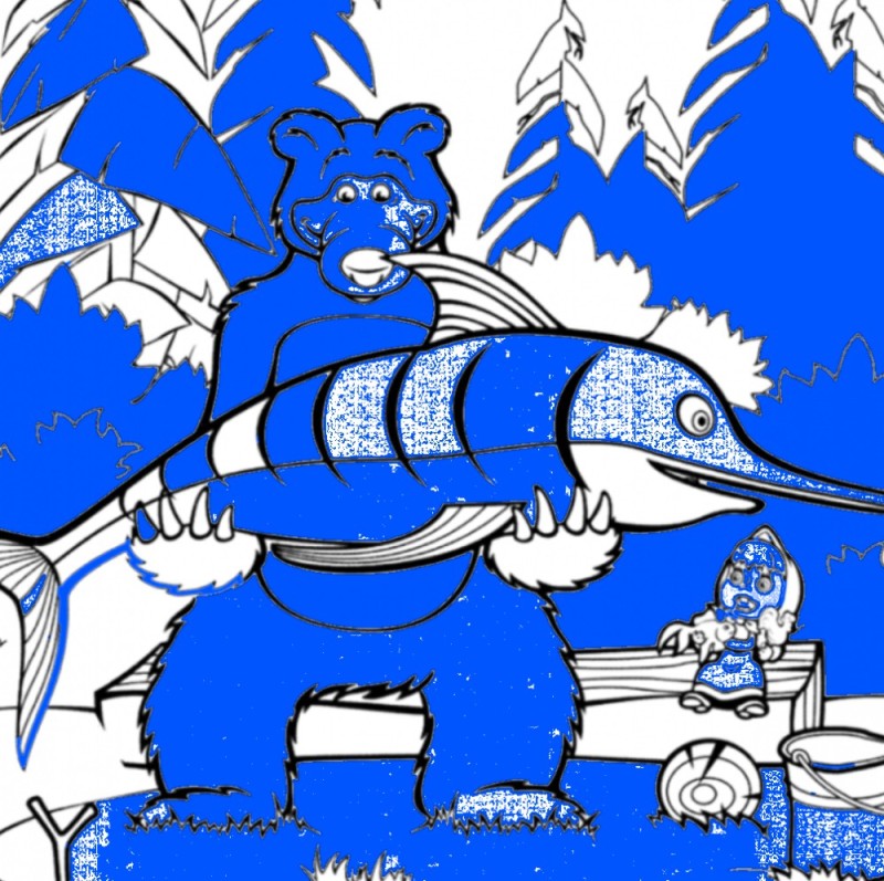 Create meme: figure , masha and the bear coloring book, bear coloring pages