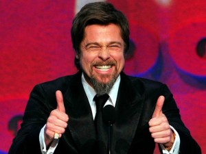 Create meme: brad pitt with a beard, actors, laughter celebrities