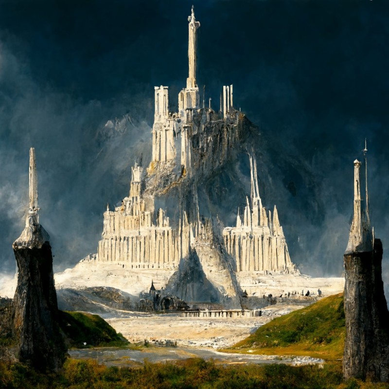 Create meme: Minas Tirith the Lord of the rings, minas tirith, the lord of the rings minas tirith concept art