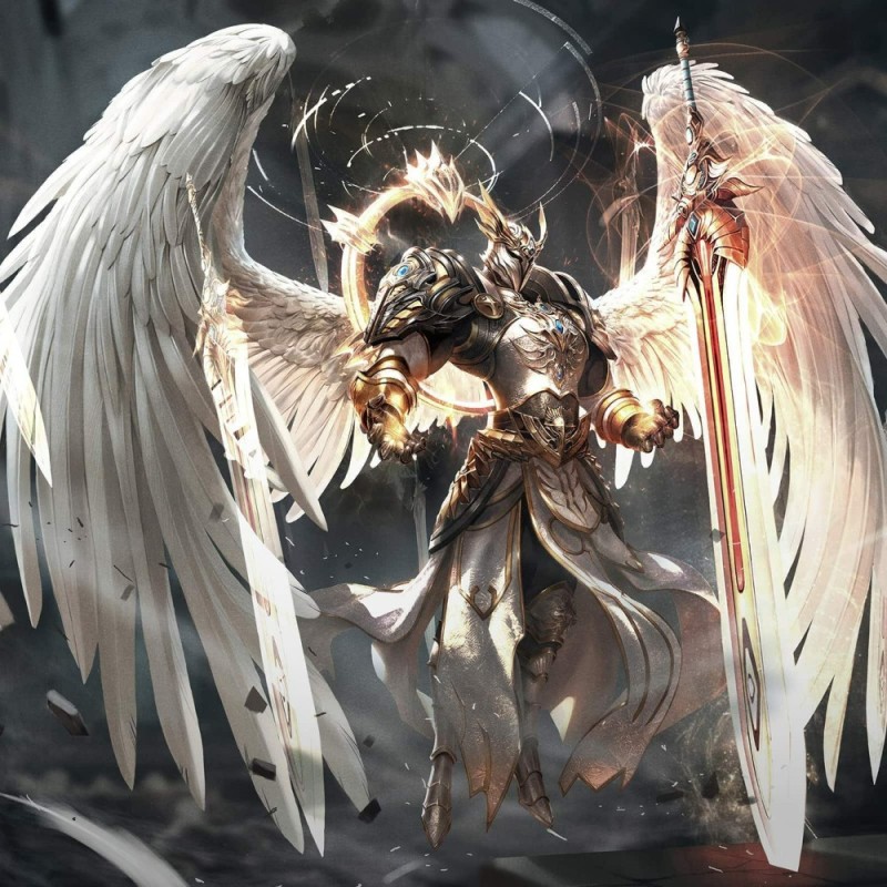 Создать мем: арт ангел, падший архангел люцифер, ангел воин