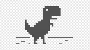 Создать мем: динозавр прыгает, гугл динозавр, конец игры динозаврик