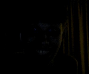 Create meme: ebony smiles in the dark, Negro in the dark, darkness