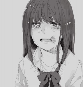 Создать мем: самые грустные аниме, аниме слезы, аниме арты грустные