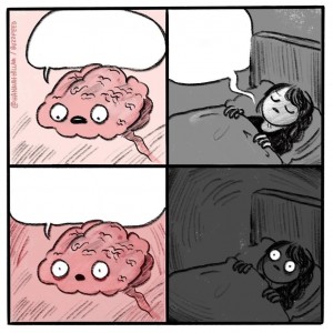 Создать мем: комикс мысли перед сном, are you sleeping, мозг на ночь пожрать