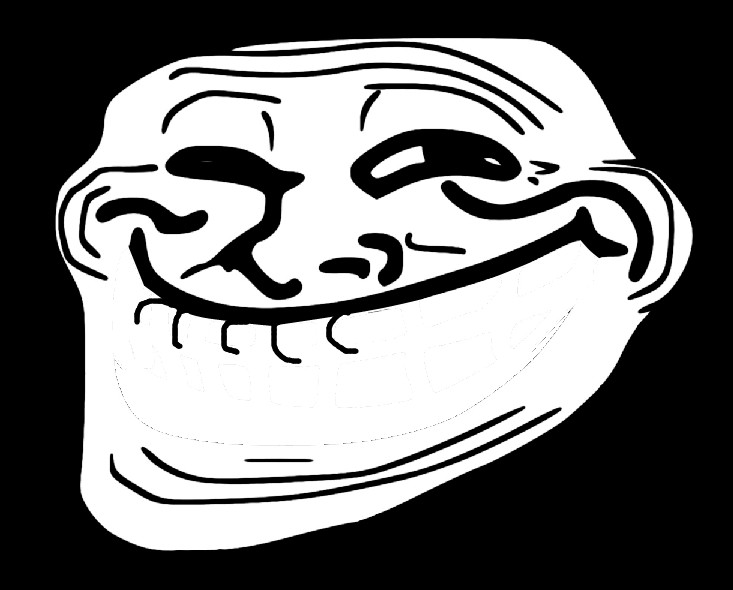 Create meme: trollface face, meme Troll face , the troll's face