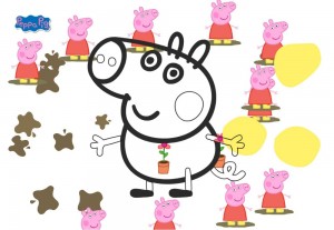 Create meme: peppa pig and George figure, coloring peppa pig, Peppa Pig