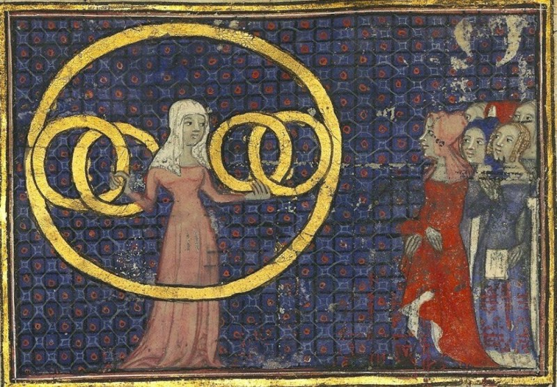 Создать мем: иллюминированная рукопись средние века, влюбленные средневековая миниатюра, нелепые картины средневековья