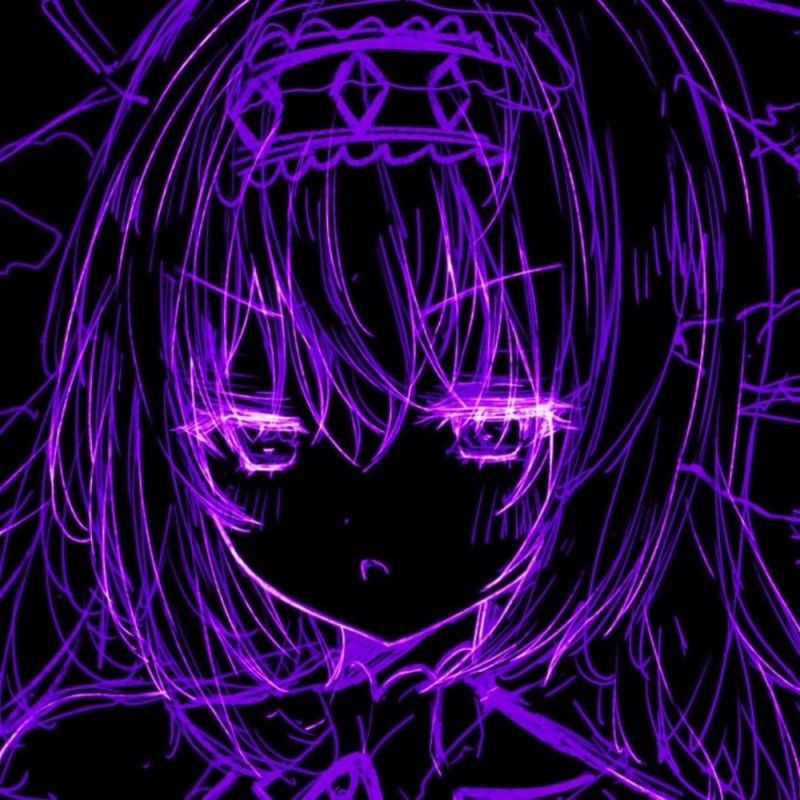 Создать мем: аниме фиолетовый, неоновые аниме чёрные, аниме