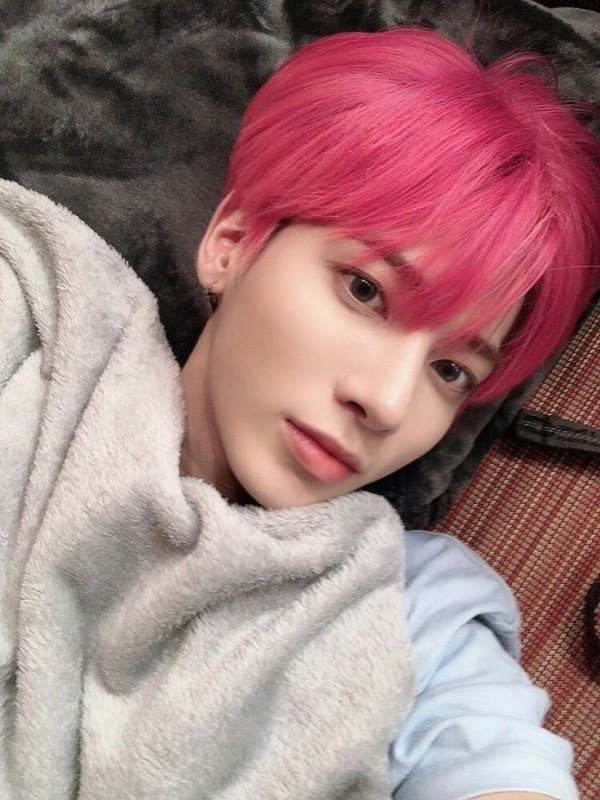 Create meme: emo boy, yeongjun with red hair, nct taeyong