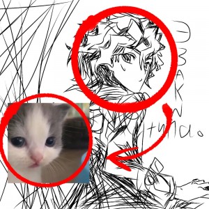 Создать мем: рисунки карандашом, кот, аниме рисунки