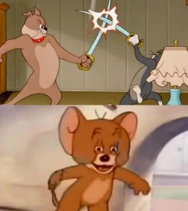 Create meme: stoned Jerry meme, mouse Jerry meme, Tom and Jerry meme