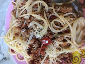 Создать мем: спагетти с фаршем фото, еда, spaghetti
