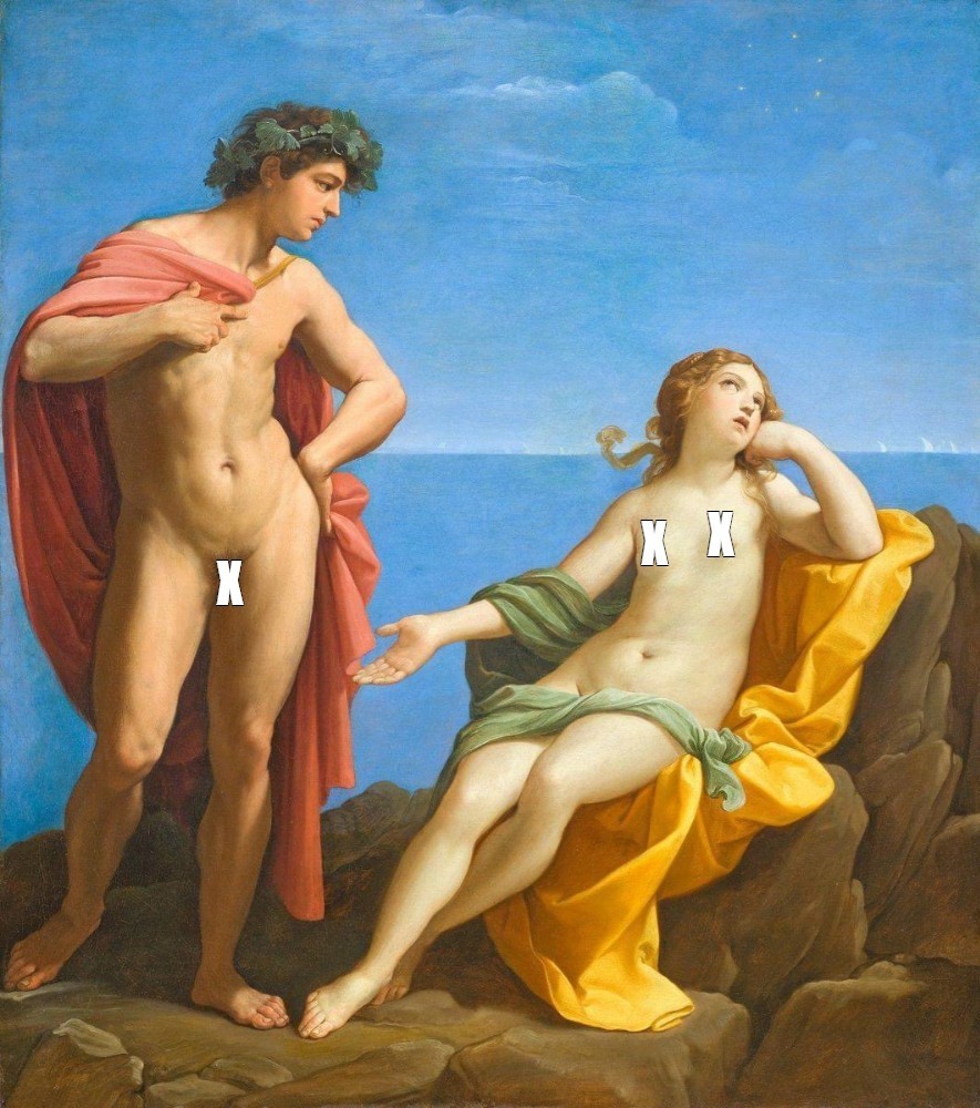 Create meme: bacchus and ariadne, and the conversations were original, a thing and talking it was a picture