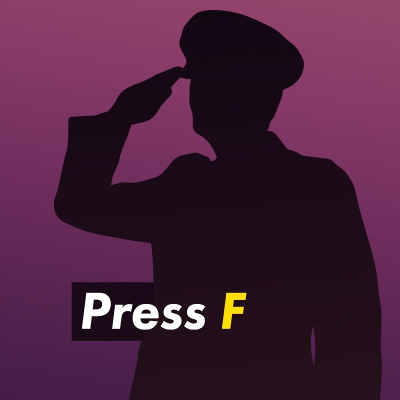 Create meme: press f, body silhouette, silhouette of an officer
