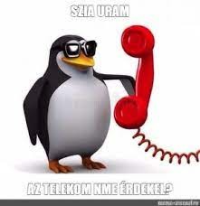 Create meme: penguin calling by phone, the penguin meme, the penguin with the phone