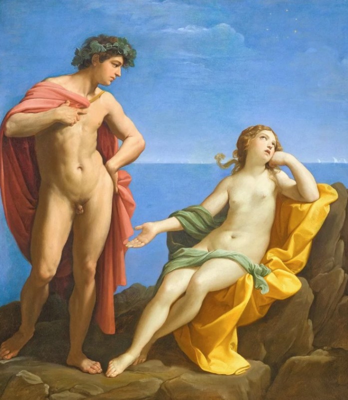 Create meme: a thing and talking it was a picture, Bacchus and Ariadne painting by Guido Reni, ivanov's painting apollo hyacinth and cypress