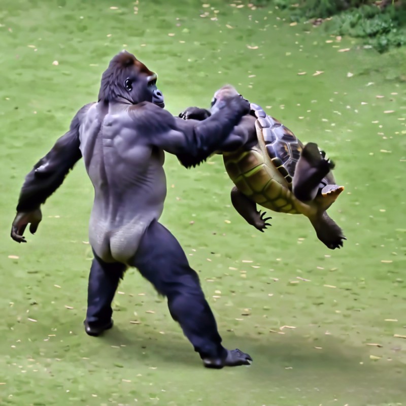 Создать мем: большая горилла, человек горилла, горилла кинг конг