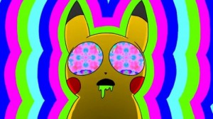 Create meme: Pikachu on LSD, Pikachu on acid, acid house