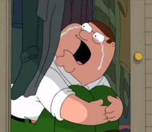 Create meme: Peter Griffin crying meme, Peter Griffin crying, the griffins