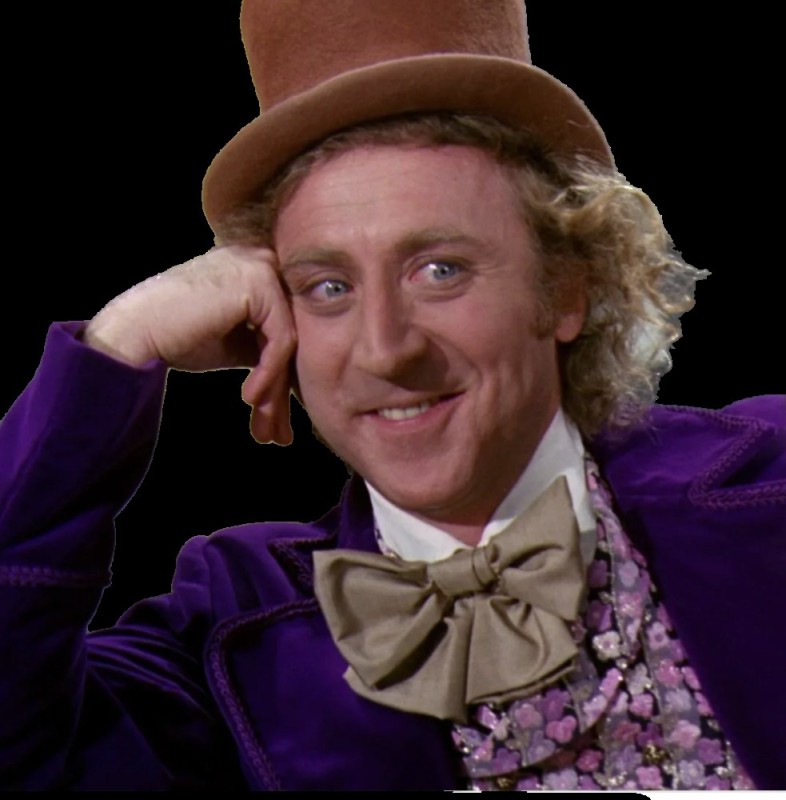 Create meme: Willy Wonka , meme Willy Wonka , overheard