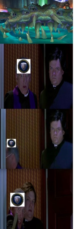 Create meme: holy father well whatever