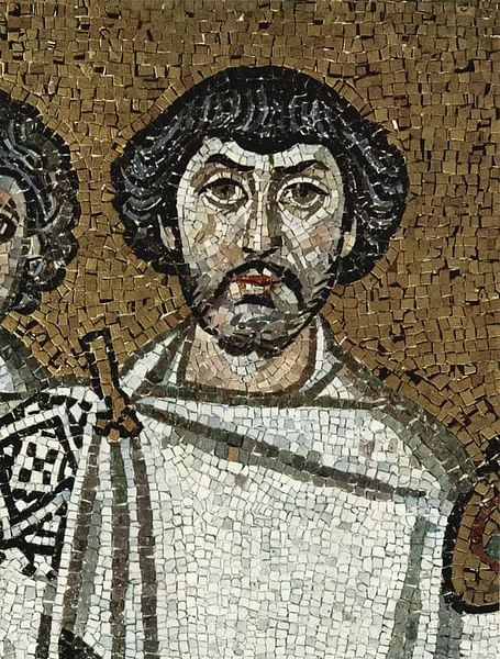 Создать мем: византийская мозаика юстиниан, велисарий византийский полководец, византийский император