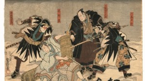 Создать мем: японское искусство, ци еситоси самураи, японские гравюры самураи поединок