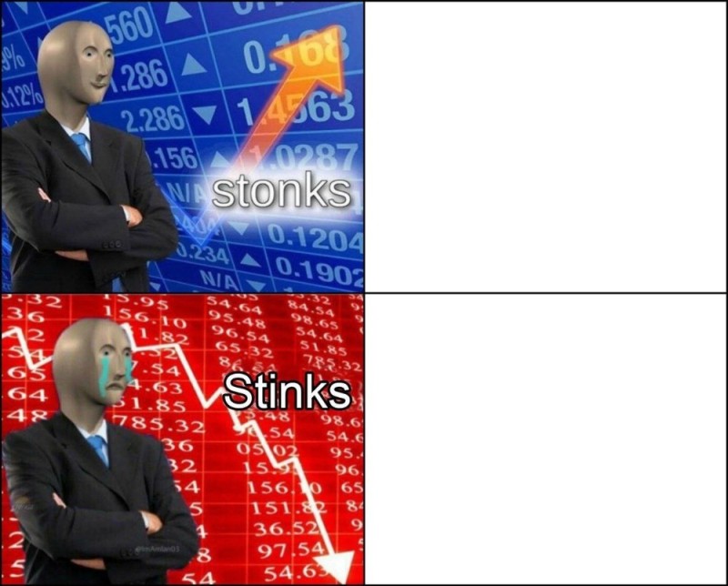 Создать мем: not stonks мем оригинал, stonks оригинал, not stonks мем