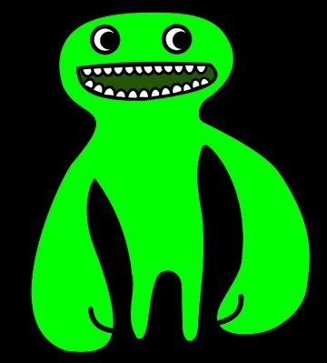 Create meme: monster , Banban the green monster, I downloaded it