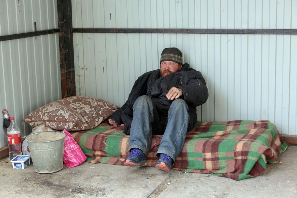 Create meme: homeless , The story of a homeless man, bum bum