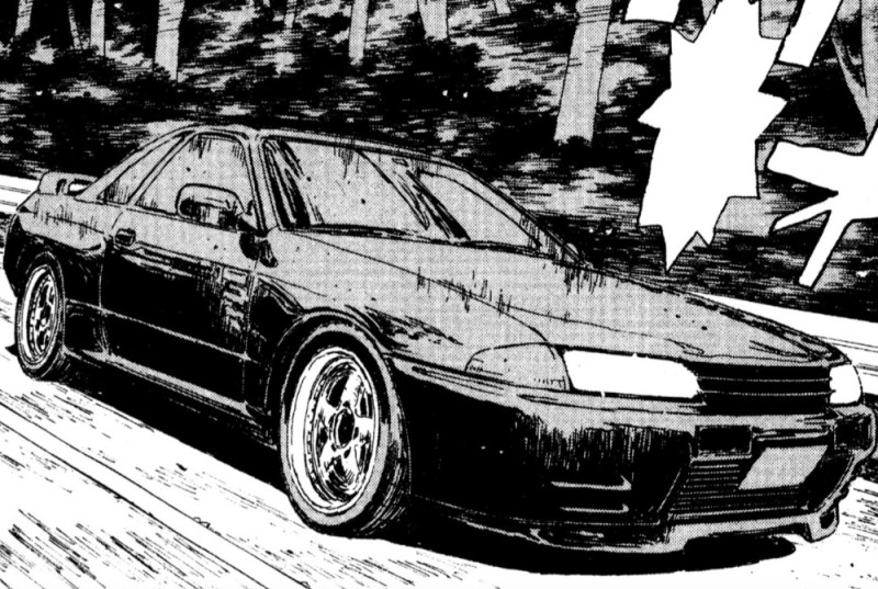 Create meme: nakazato takeshi r32, nissan skyline r32 initial d, manga initial di