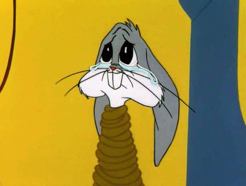 Create meme: crying bugs bunny, crying cartoon characters, people 