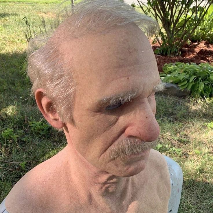 Create meme: silicone mask, the old man, for the elderly
