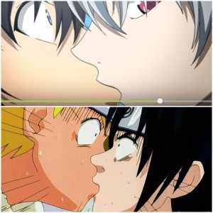 Create meme: naruto and Sasuke season 1, naruto kiss, kiss naruto and Sasuke
