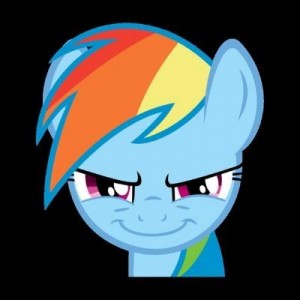 Create meme: rainbow factory, my little pony, dash