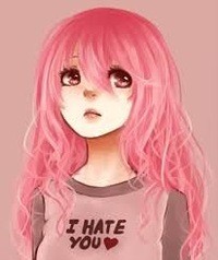 Создать мем: аниме персонаж, pink hair, тян с розовыми волосами арт