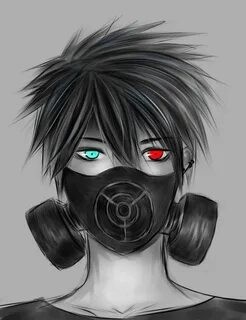 Create meme: figure , gas mask art, anime guys 